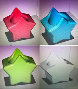 Flowerpot, vase Star of different textures