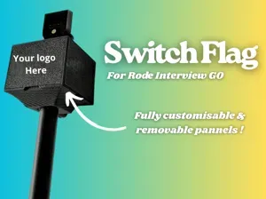 SwitchFlag GO - Modular Mic Flag Rode Interview GO