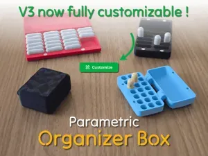 Ultimate Parametric Organizer Box ● Print-in-place