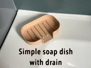 Simple soap dish with drain