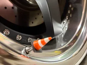 Valve Stem Caps : Traffic Cone! for cars and bikes