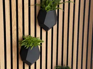 Wall vase for acoustic wall panels. Self watering.