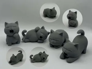 Sleepy Paws: Four Cute Cats