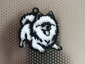 Porte-clés 3D Chien Sptiz