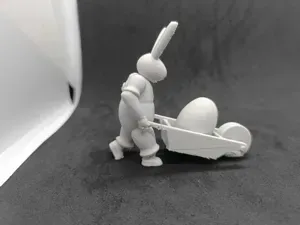 Easter Bunny with Wheelbarrow - Seasonal Decor