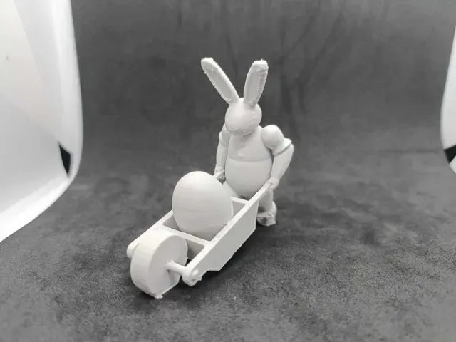 Easter Bunny with Wheelbarrow - Seasonal Decor — Фото 4 из 7