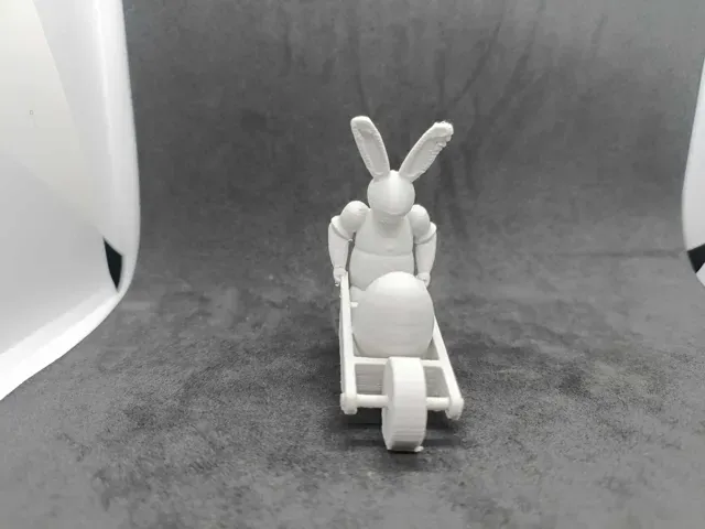 Easter Bunny with Wheelbarrow - Seasonal Decor — Фото 2 из 7
