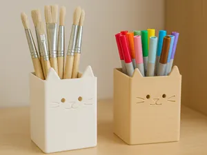 可爱猫咪笔筒 (Q_Craft)