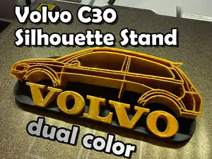 Volvo C30 Silhouette Logo Stand