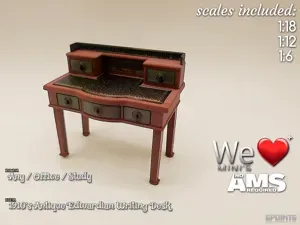 1910's Edwardian Antique Writing Desk 1:12 1:18