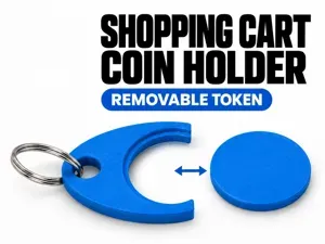 Shopping Trolley Coin Holder & Token Keychain