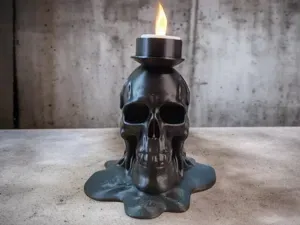 Skull Melt Candle Holder – Darkness Has Style