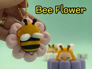 Bee Flower – Fidget Clickers Keychains
