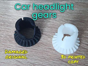 Car headlight gears
