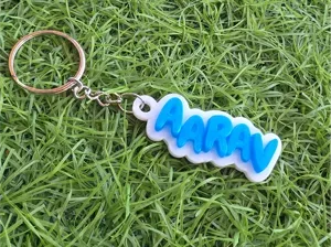 Customizable Wavy Name Keychain – Bubble Letters