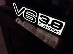 Holden V6 - 3.8L Injection Badge - LED Logo Light