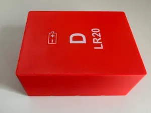 Gridfinity Battery D / LR20 Box with Cover