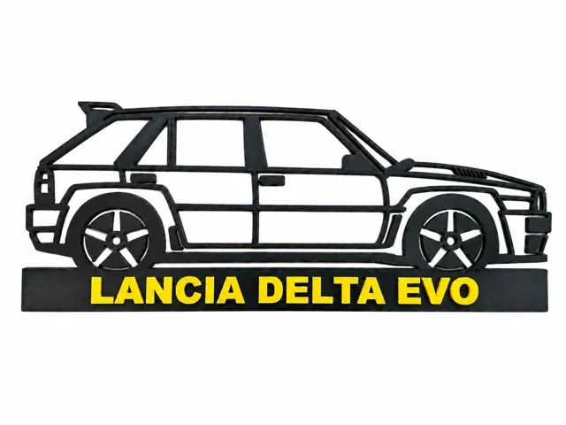 Lancia Delta HF Wandbild Silhouette Personalisiere — Image 3 of 4