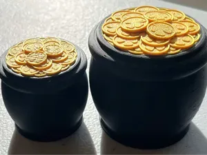 Lucky Pot O Gold w/ hidden 4-leaf clover vortex