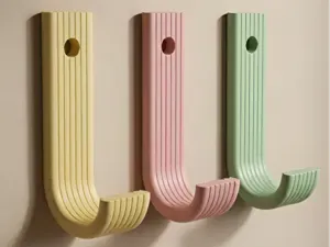 Universal Ribbed Wall Hook | Bag & Coat Hanger