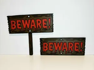 Beware! Halloween Sign (2 versions)