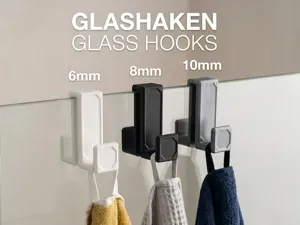 Universal Glass Hook Set – 6/8/10 mm - funktional