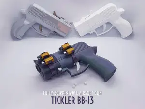 Tickler BB-13 — Fully 3D-printable airsoft gun