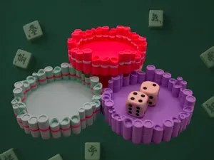 Bamboo Grove Mahjong Dice Tray