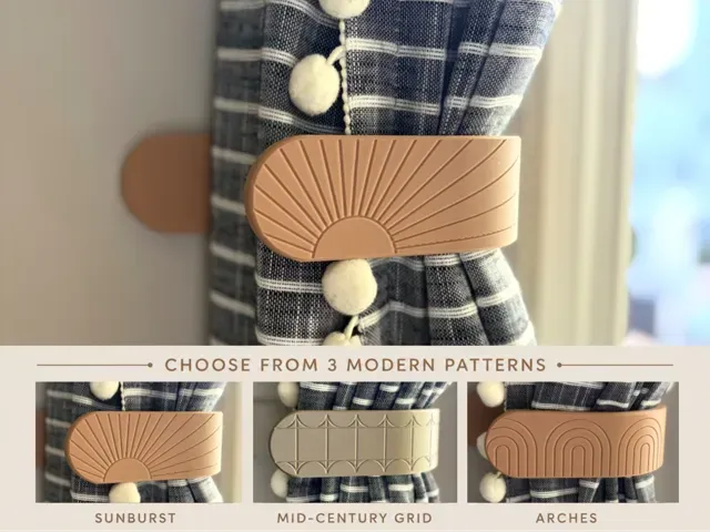 Modern Curtain Tiebacks | Mid-Century Designs