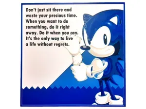 Sonic the Hedgehog Hueforge Inspirational Quote