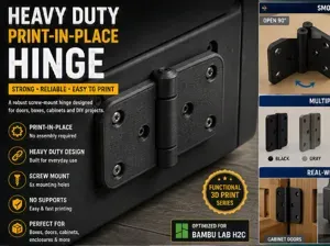 Heavy Duty Print-In-Place Hinge