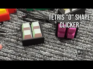 Retro Tetris "O" Shape Fidget Clicker + Keychain