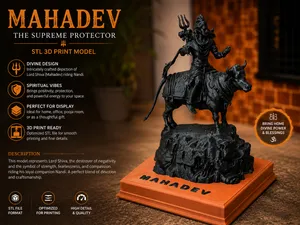 Mahadev on Nandi Display Statue