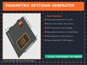 Parametric Keychain Generator with Icons