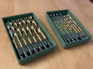 Gridfinity Milwaukee hex drill bit holder metric