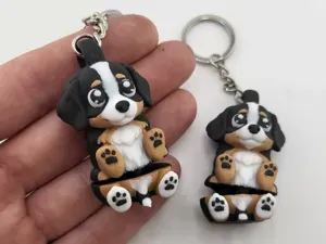 Dog Keychain flexi toy Bernese bovaro dog