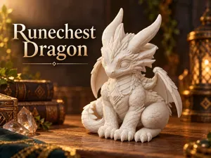 Runechest Dragon | Cute Desk & Shelf Decor