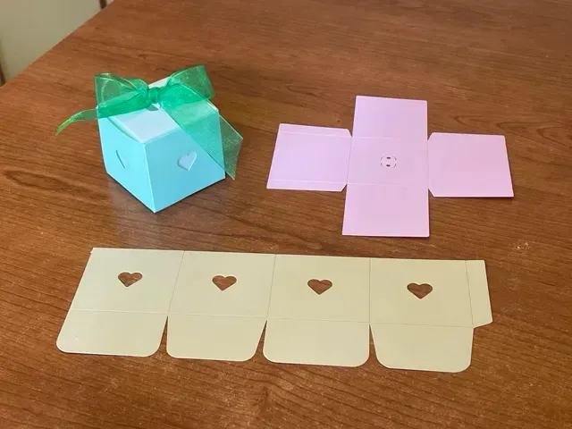 Heart Foldable Gift Box – Flat Pack to 3D — Image 3 of 5
