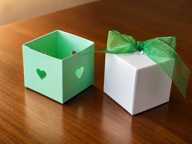 Heart Foldable Gift Box – Flat Pack to 3D — Image 5 of 5