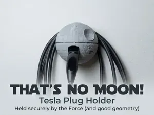 Tesla Charger Plug Holder - Death Star -Secure Fit