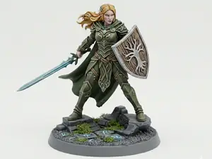 Elf Druid/Ranger Female D&D Miniature (43mm)