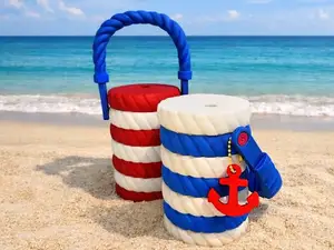 Drink Coozie Cooler Rope Nautical Theme