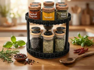 Rotating Modular Spice Bottle Rack