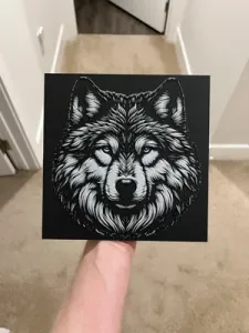 Wolf Face Hueforge (Black)