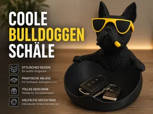 Coole Bulldoggen-Schale mit Sonnenbrille