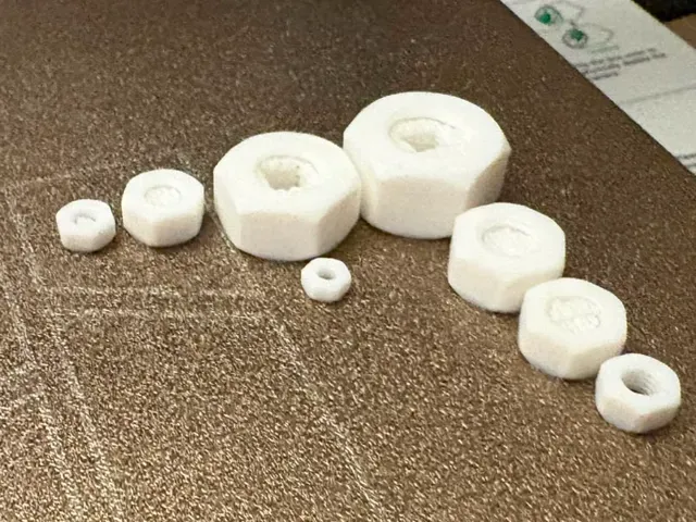 Printable Metric Hex Nut Collection (M3–M12)