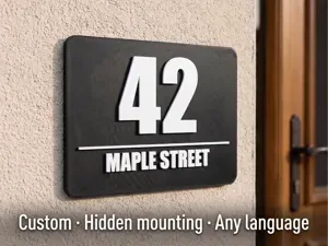 Customizable House Number Plate & Address Sign