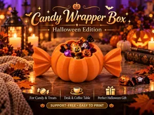 Halloween Pumpkin Candy Wrapper Box