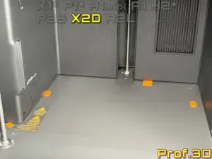 X2D Build Chamber Bottom Holes Cover ⧸ Plug'n Play