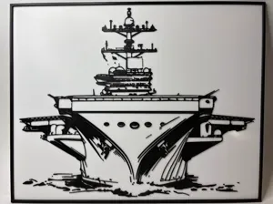 Aircraft Carrier #2 - Illustration - Poster